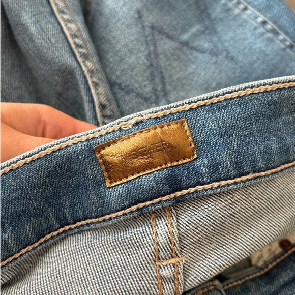 MOTHER Denim High Waisted Rider Ankle Fray Jeans In Party Like A Pirate Size 30 - Picture 7 of 9